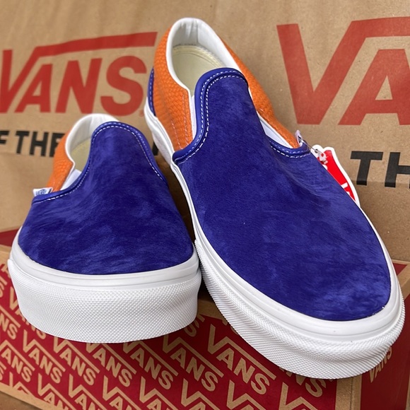 Vans Classic Slip On P&C Royal Blue/ Apricot Buff sneakers WMNS - Picture 8 of 16